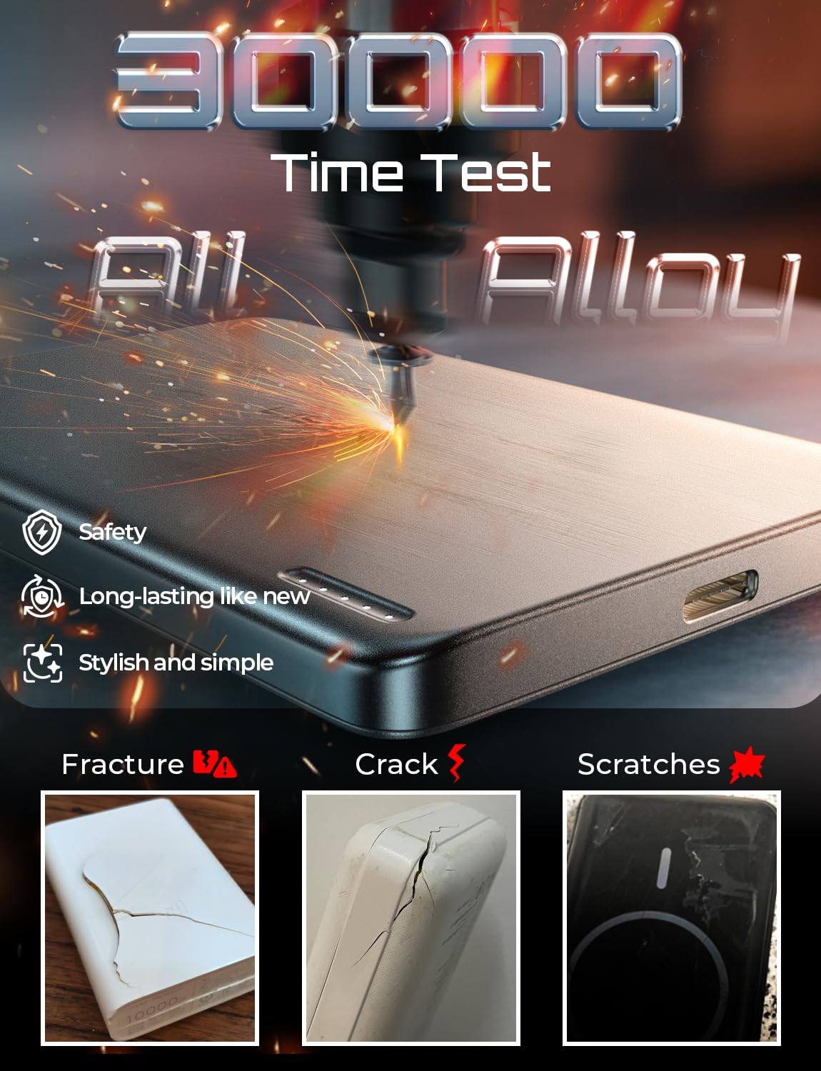 LISEN 0.5‘’ Ultra Slim MagSafe Portable Charger,10000mAh Wireless Card Slim MagSafe Battery Pack iPhone 17 Air Accessories,Magnetic Power Bank for iPhone 17 Pro Max Plus Air/16/15/14/13/12，GlacierGray